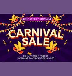 3d Text Effect Carnival Sale Editable