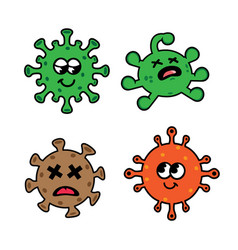 Cartoon Virus Character Set