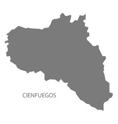 Cienfuegos Cuba Map Grey