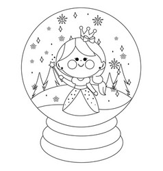 Fairy Tale Snow Globe With A Beautiful Princess