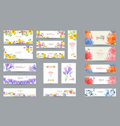 Graceful Invitation Cards With Spring Flowers