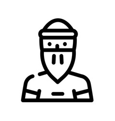 Bandit Man Line Icon