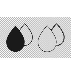 Black Water Drop Icon Isolated On Transparent