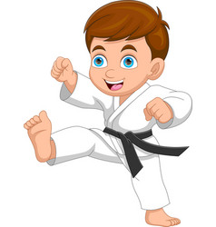 Cute Karate Kid Cartoon