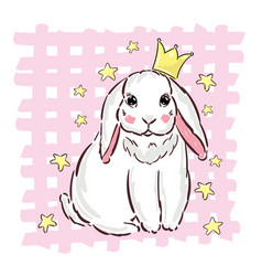 Hand Drawn Princess Bunny Rabbit Cute