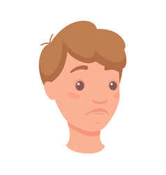 Man Head Showing Sad Face Expression And Emotion