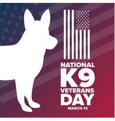 National K9 Veterans Day March 13 Holiday