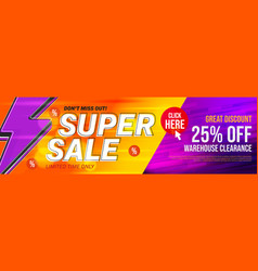 Super Sale Banner Great Stock 25 Percent Off