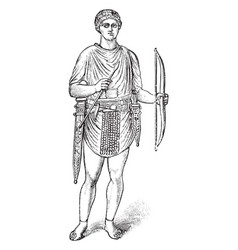 Archer Is A Roman Empire Vintage Engraving