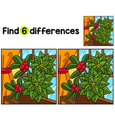 Christmas Poinsettia Find The Differences