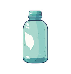 Medicine Bottle Icon Design With Liquid Inside