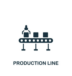 Production Line Icon Monochrome Simple Product