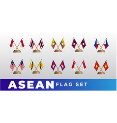 Asean Flag Design Template Set