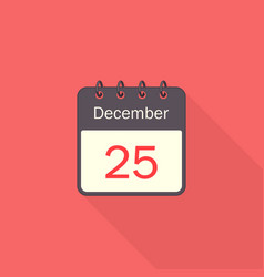 Calendar Icon 25 December Christmas Day