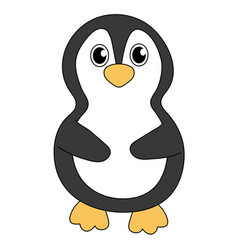 Cartoon Cute Penguin Character Flat