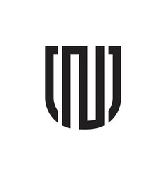 Letter Un Simple Geometric Line Logo