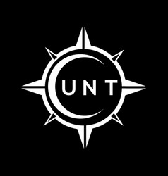 Unt Abstract Technology Logo Design On Black