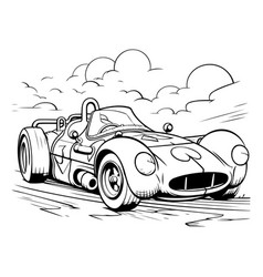 A Vintage Sports Car On A Background Of The Sky