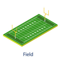 American Football Field Icon Isometric Style