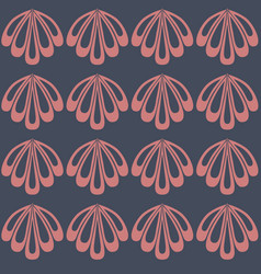 Gray Pink Seamless Pattern Sea Shell Clam