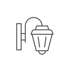 Wall Lantern Line Outline Icon