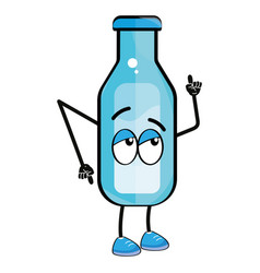 Isolated Cute Milk Bottle Cartoon Character