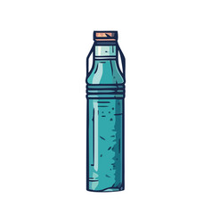 Medicine Bottle Icon With Blue Liquid Drop