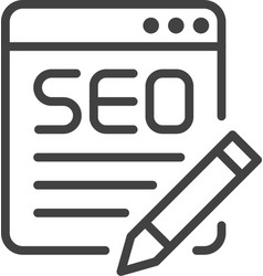 Seo Copywriting Thin Line Icon Outline Icon