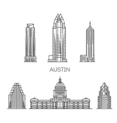 Austin Architecture Line Skyline