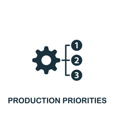 Production Priorities Icon Monochrome Simple