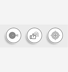 Set Line Target And Customer Product Rating Icon