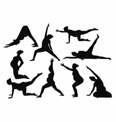 Yoga Exercises Silhouettes