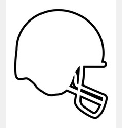 American Football Helmet Line Drawing