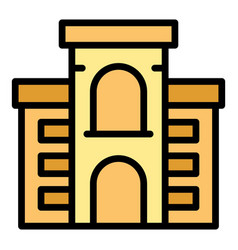 African Building Icon Flat