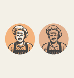 Chef Portrait Logo Cooking Cuisine Symbol