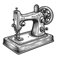 Vintage Sewing Machine Sketch