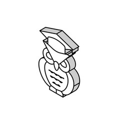 Wisdom Owl Isometric Icon