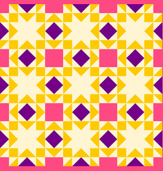 Abstract Geometric Pattern Yellow Scandi Stars