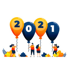 Countdown 2020 To 2021 With Theme Balloons