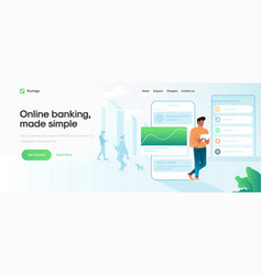 Flat Modern Design Of Online Banking