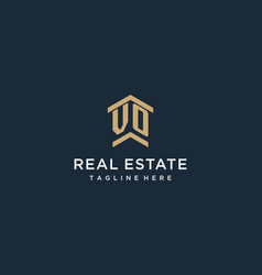 Initial Vo Logo For Real Estate With Simple