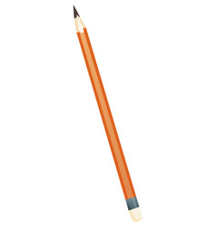 Realistic Yellow Pencil Sharpened With Rubber Band