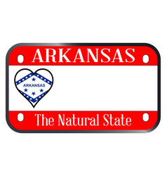 Arkansas State Motorcycle License Plate