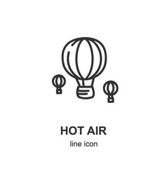 Turkish Kapadokya Hot Air Balloon Sign Thin Line