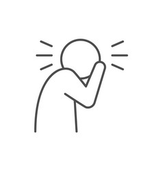 Anxious Person Line Outline Icon