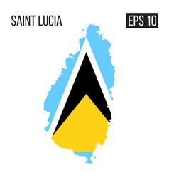 Sant Lucia Map Border With Flag Eps10