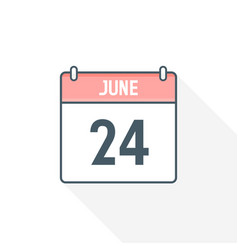 24th June Calendar Icon 24 Date