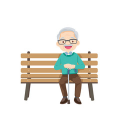 Old People Elderly Man Sitting On Bench