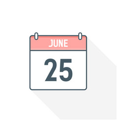 25th June Calendar Icon 25 Date