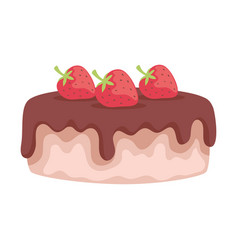 Cake With Chocolate Y Fruits Icon